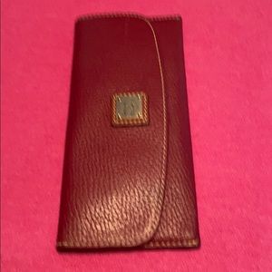 Brown, leather wallet by Dooley & Bourke.